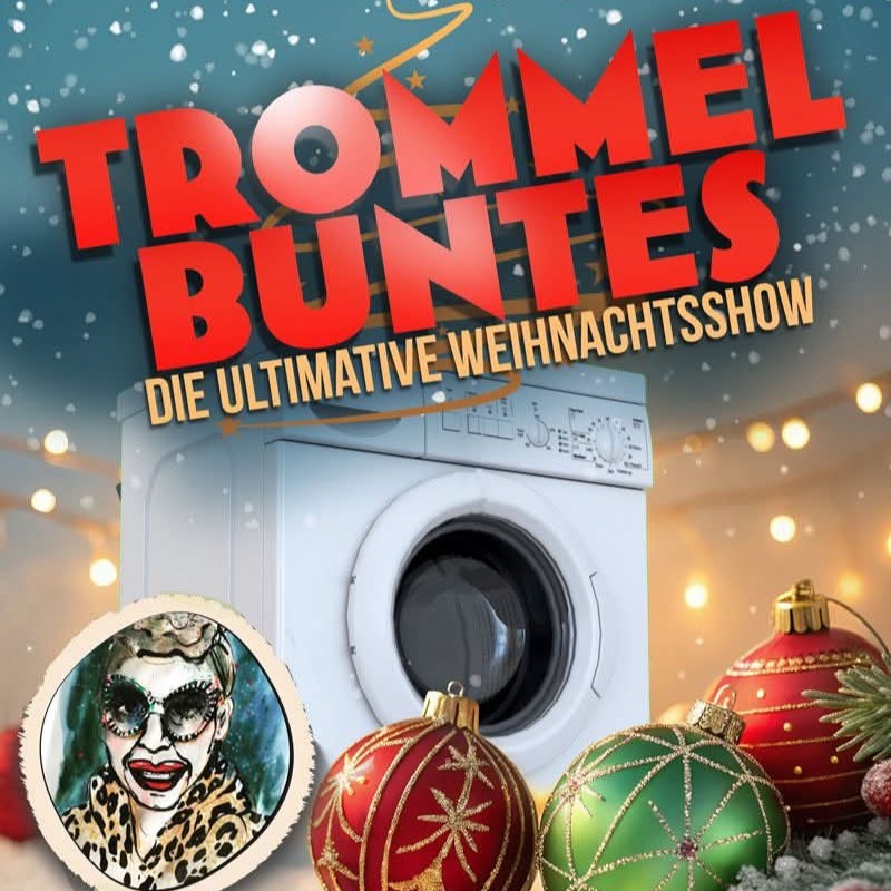 Trommel Buntes: Gäste. Glitzer. Glühweinduft.